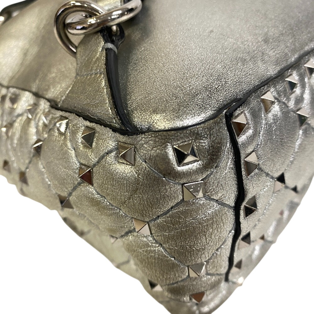 VALENTINO Backpack leather Silver