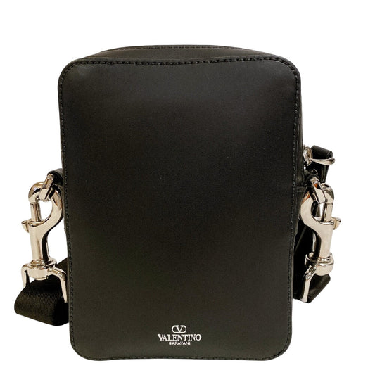 VALENTINO Shoulder Bag 5Y2B0943 Leather, Canvas black VLTN logo