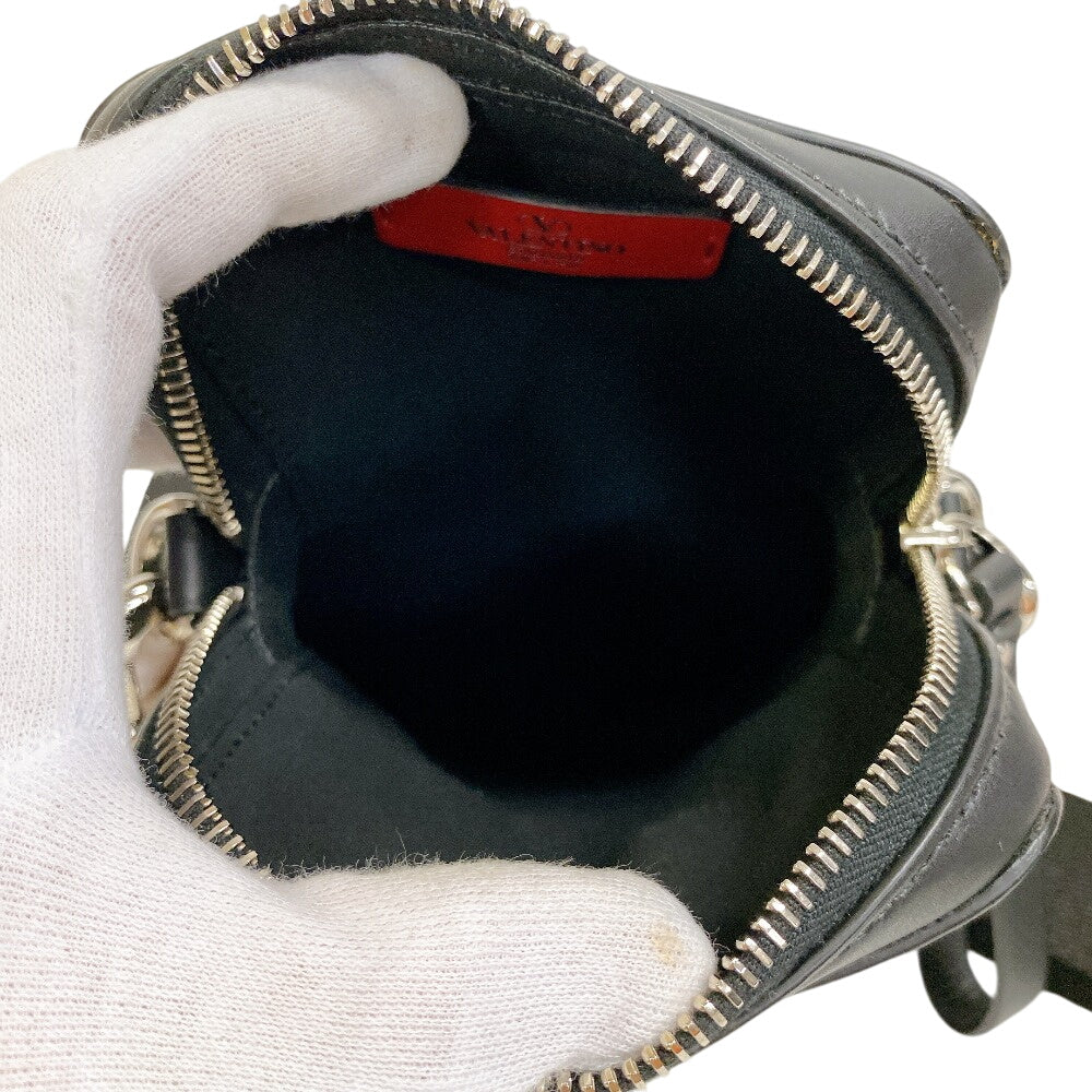 VALENTINO Shoulder Bag 5Y2B0943 Leather, Canvas black VLTN logo