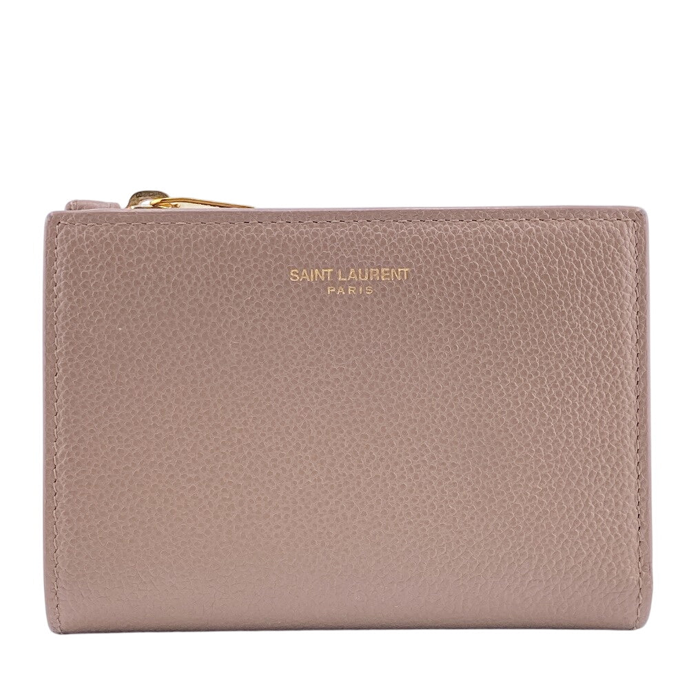 SAINT LAURENT Bifold Wallet leather Brown type