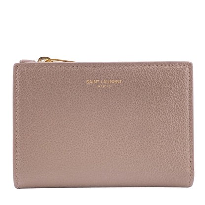 SAINT LAURENT Bifold Wallet leather Brown type