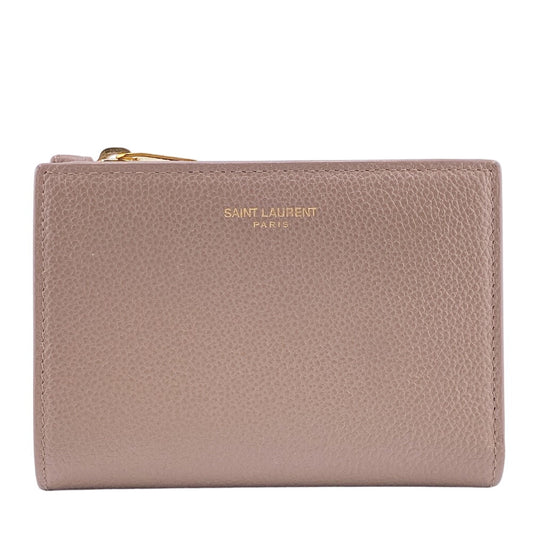 SAINT LAURENT Bifold Wallet leather Brown type