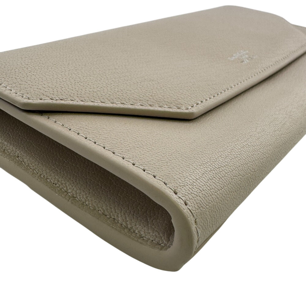 BALENCIAGA Long Wallet Purse 736732 leather beige envelope