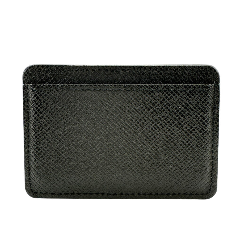 LOUIS VUITTON Coin case M30598 Taiga, Leather black Taiga Coin purse