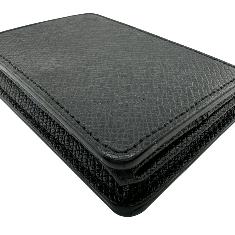 LOUIS VUITTON Coin case M30598 Taiga, Leather black Taiga Coin purse