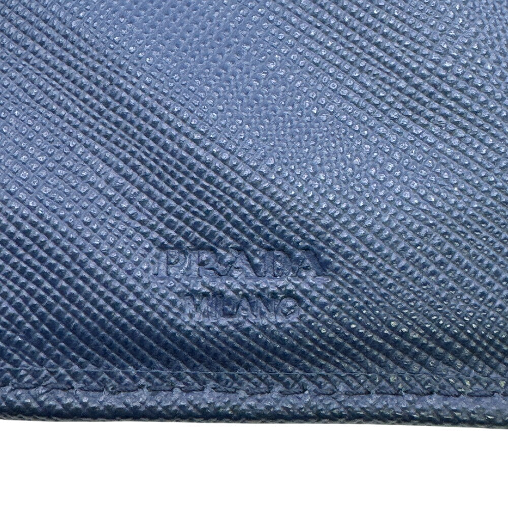 PRADA Bifold Wallet 1ML225 leather blue