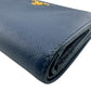 PRADA Bifold Wallet 1ML225 leather blue
