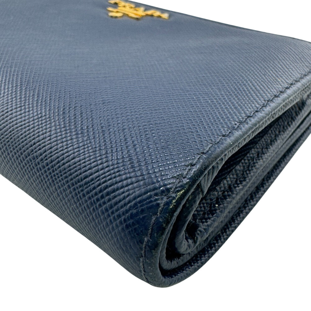 PRADA Bifold Wallet 1ML225 leather blue