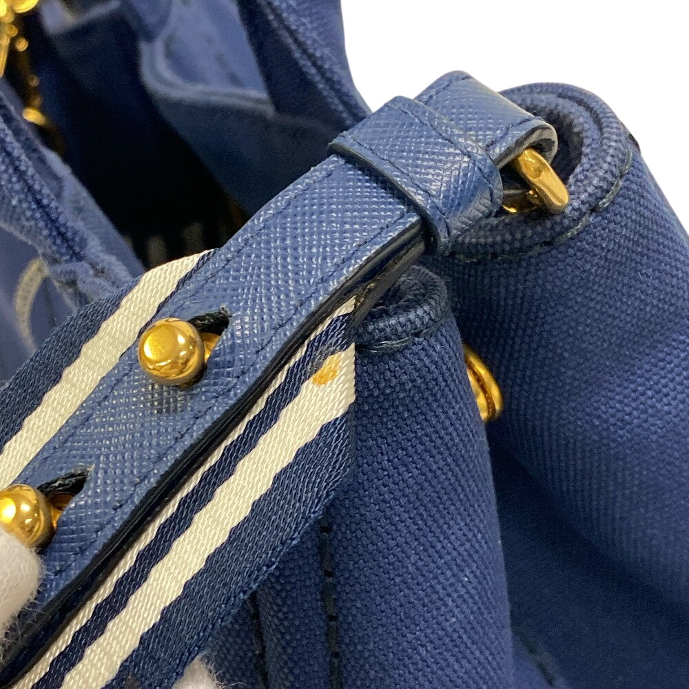 PRADA Handbag 1BG439 canvas Navy Canapa S