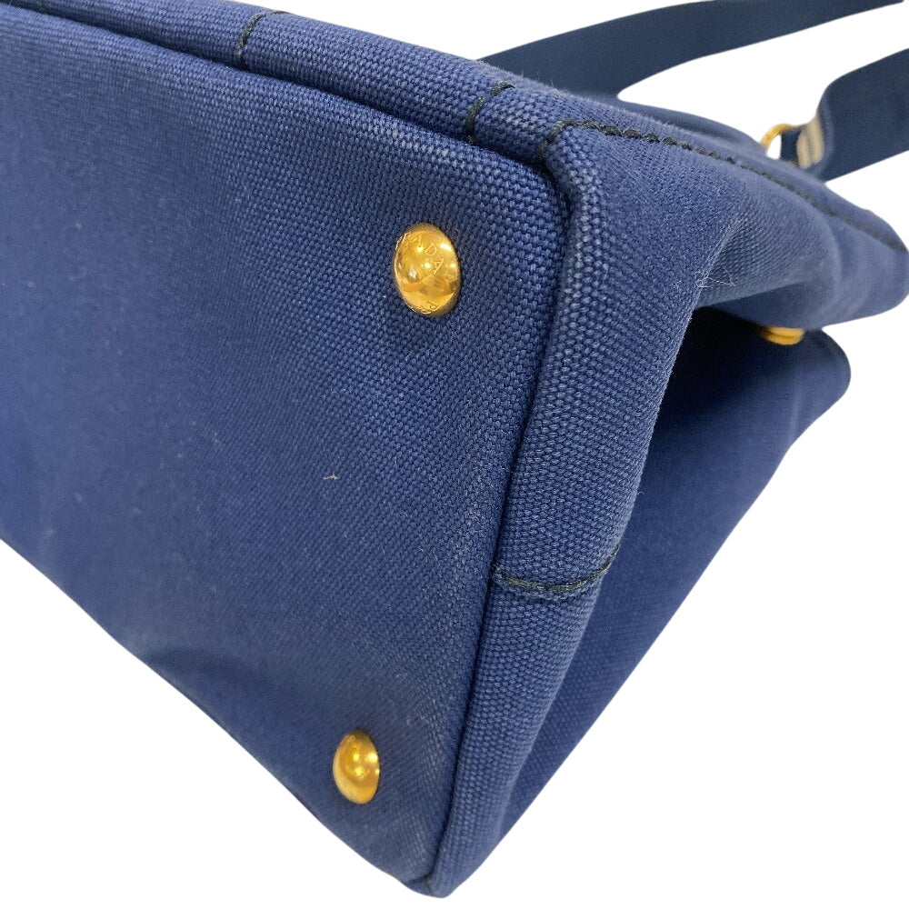 PRADA Handbag 1BG439 canvas Navy Canapa S