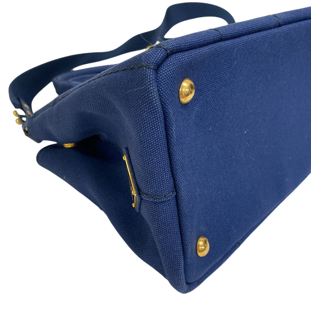 PRADA Handbag 1BG439 canvas Navy Canapa S