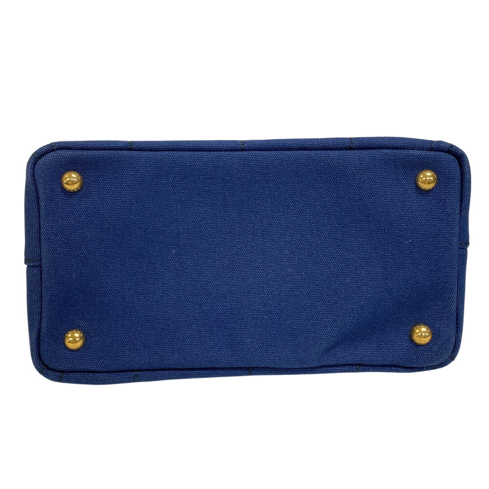 PRADA Handbag 1BG439 canvas Navy Canapa S