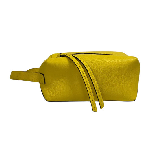 FENDI Clutch bag 7N0149 leather yellow FENDI FF