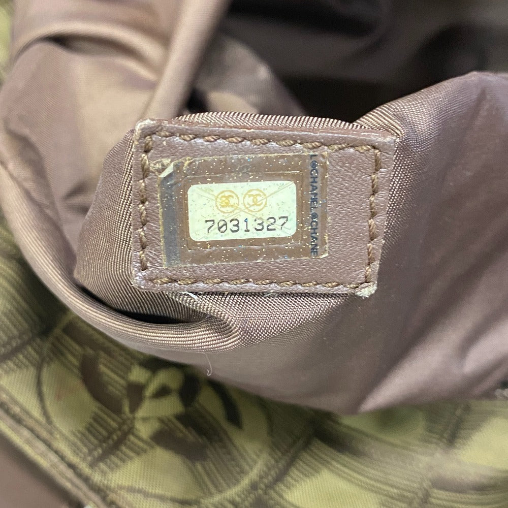 CHANEL Tote Bag Cotton canvas khaki New travel line
