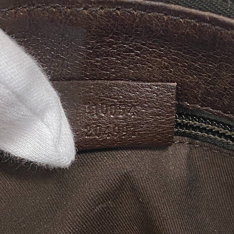 GUCCI Shoulder Bag 110054 PVC coated canvas Brown GG canvas