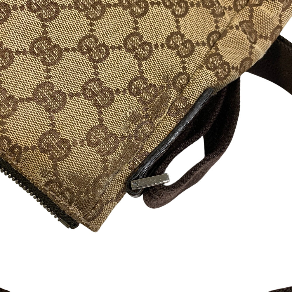 GUCCI Shoulder Bag 110054 PVC coated canvas Brown GG canvas