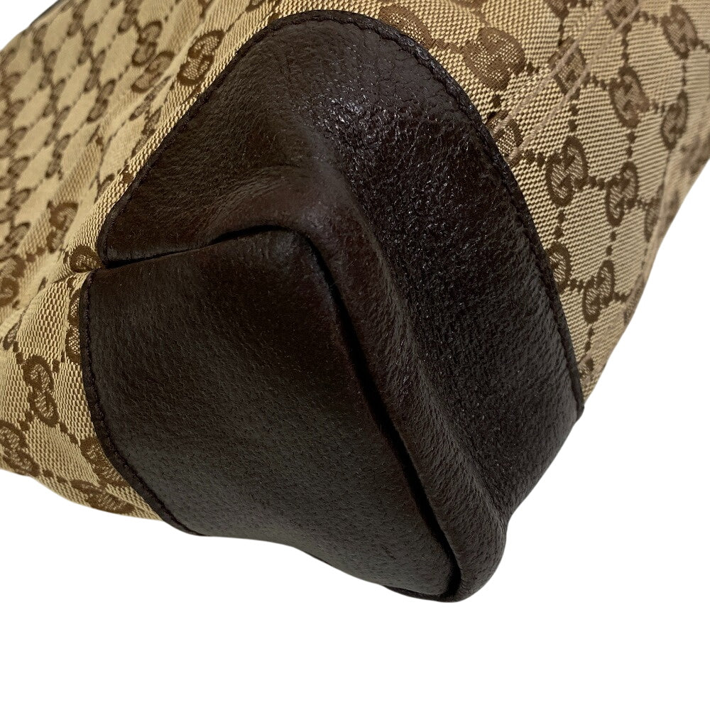 GUCCI Shoulder Bag 110054 PVC coated canvas Brown GG canvas