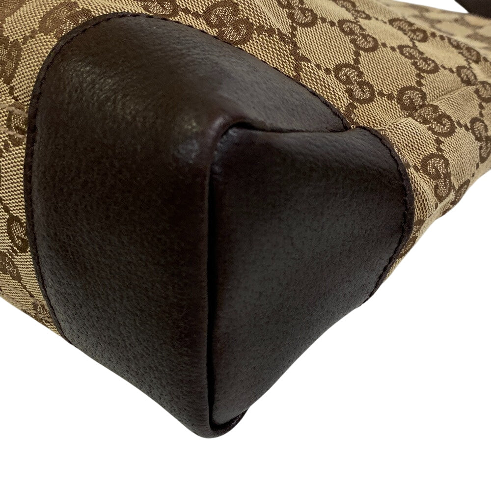 GUCCI Shoulder Bag 110054 PVC coated canvas Brown GG canvas