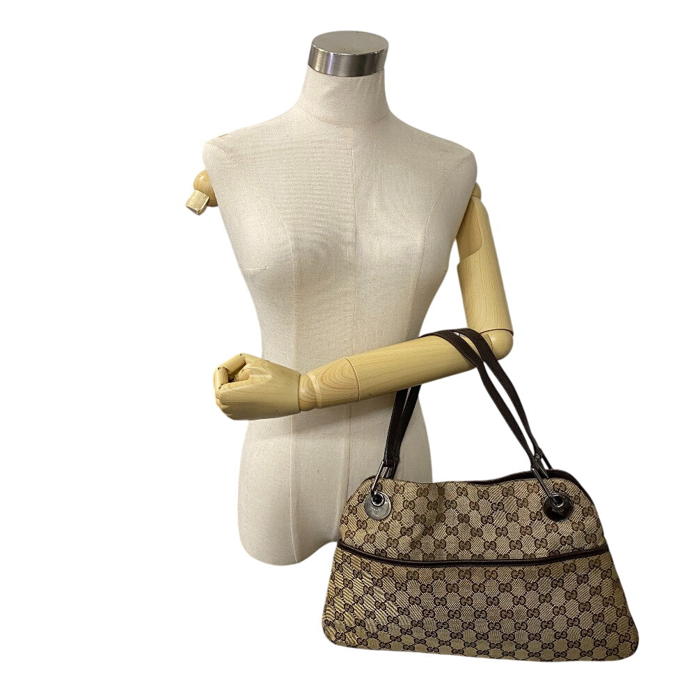GUCCI Shoulder Bag 121023 GG canvas beige