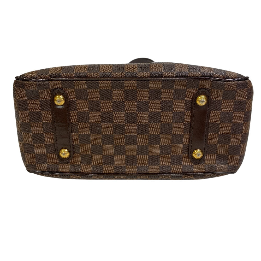 LOUIS VUITTON Handbag N41177 Leather, Cloth Brown Damier Hippopotamus roseberry