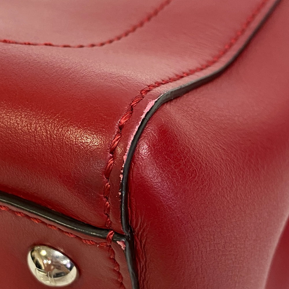FENDI Shoulder Bag leather Red Dot com