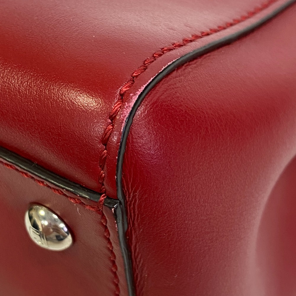 FENDI Shoulder Bag leather Red Dot com