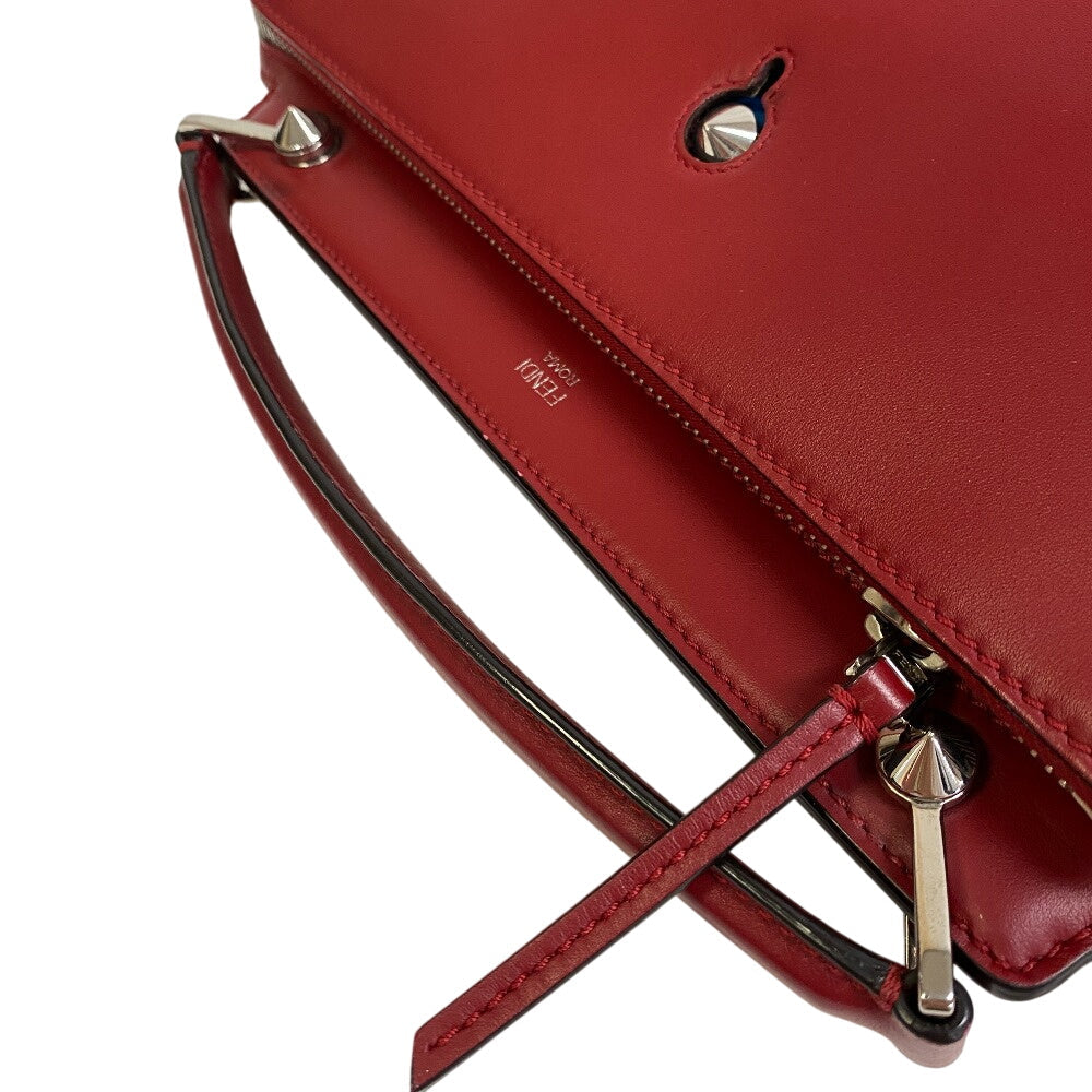 FENDI Shoulder Bag leather Red Dot com