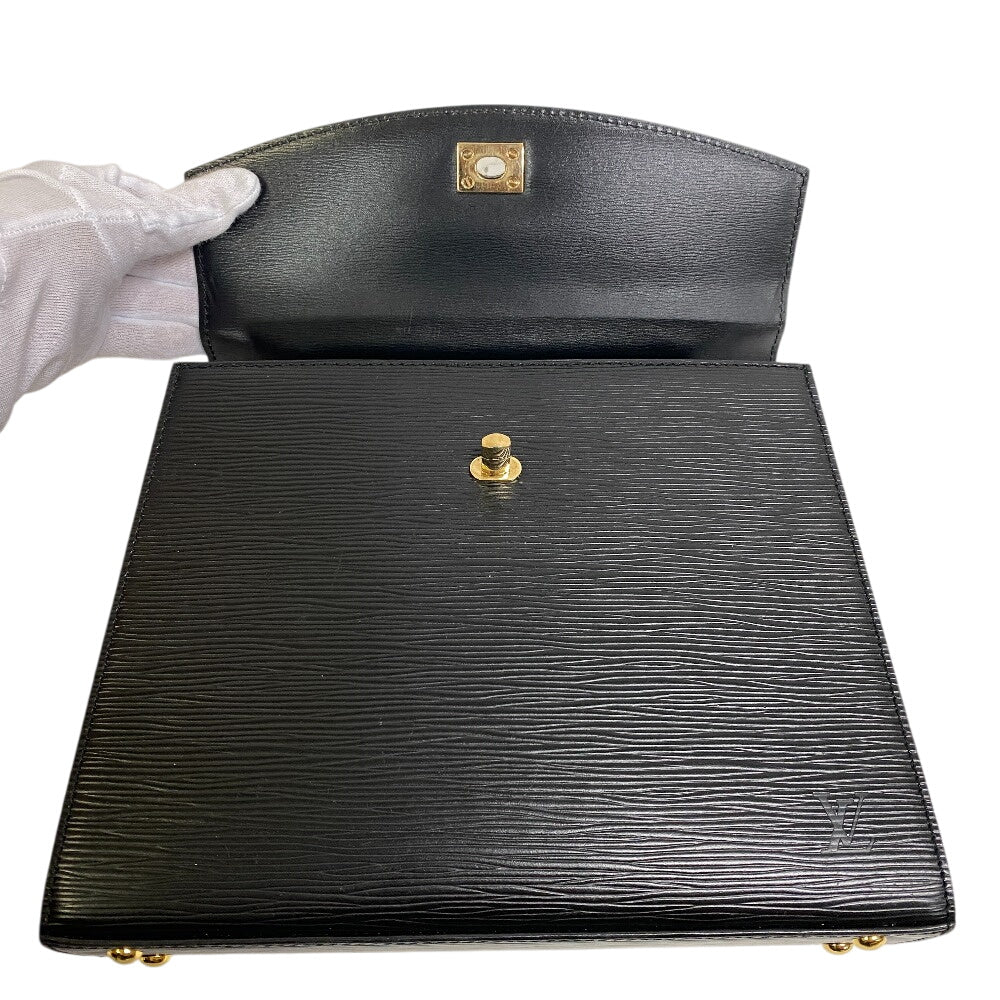 LOUIS VUITTON Handbag M52372 black Epi Malesherbes