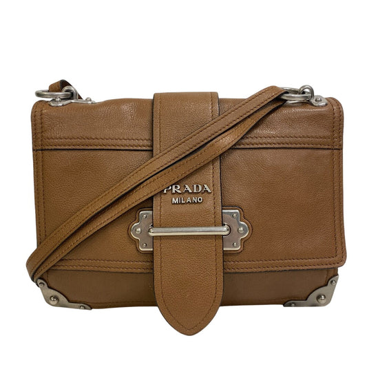 PRADA Shoulder Bag 1BD095 leather Brown