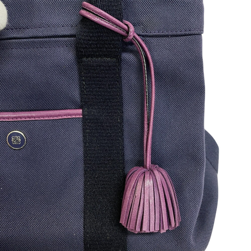 LOEWE Shoulder Bag canvas purple anagram