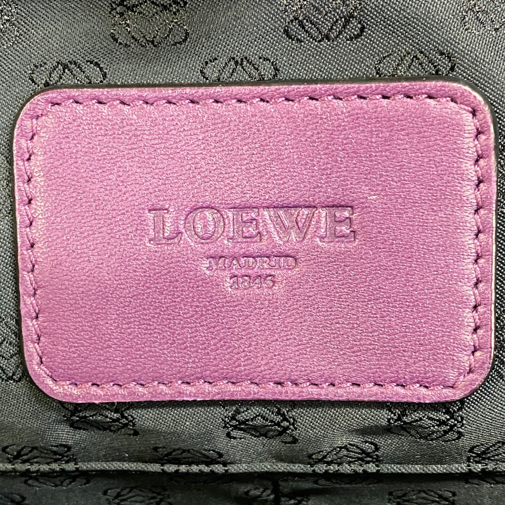 LOEWE Shoulder Bag canvas purple anagram