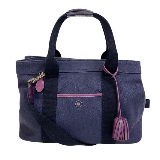 LOEWE Shoulder Bag canvas purple anagram