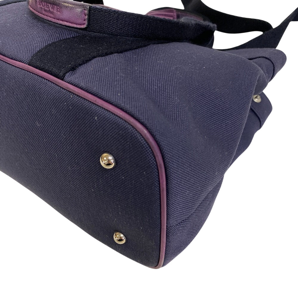 LOEWE Shoulder Bag canvas purple anagram