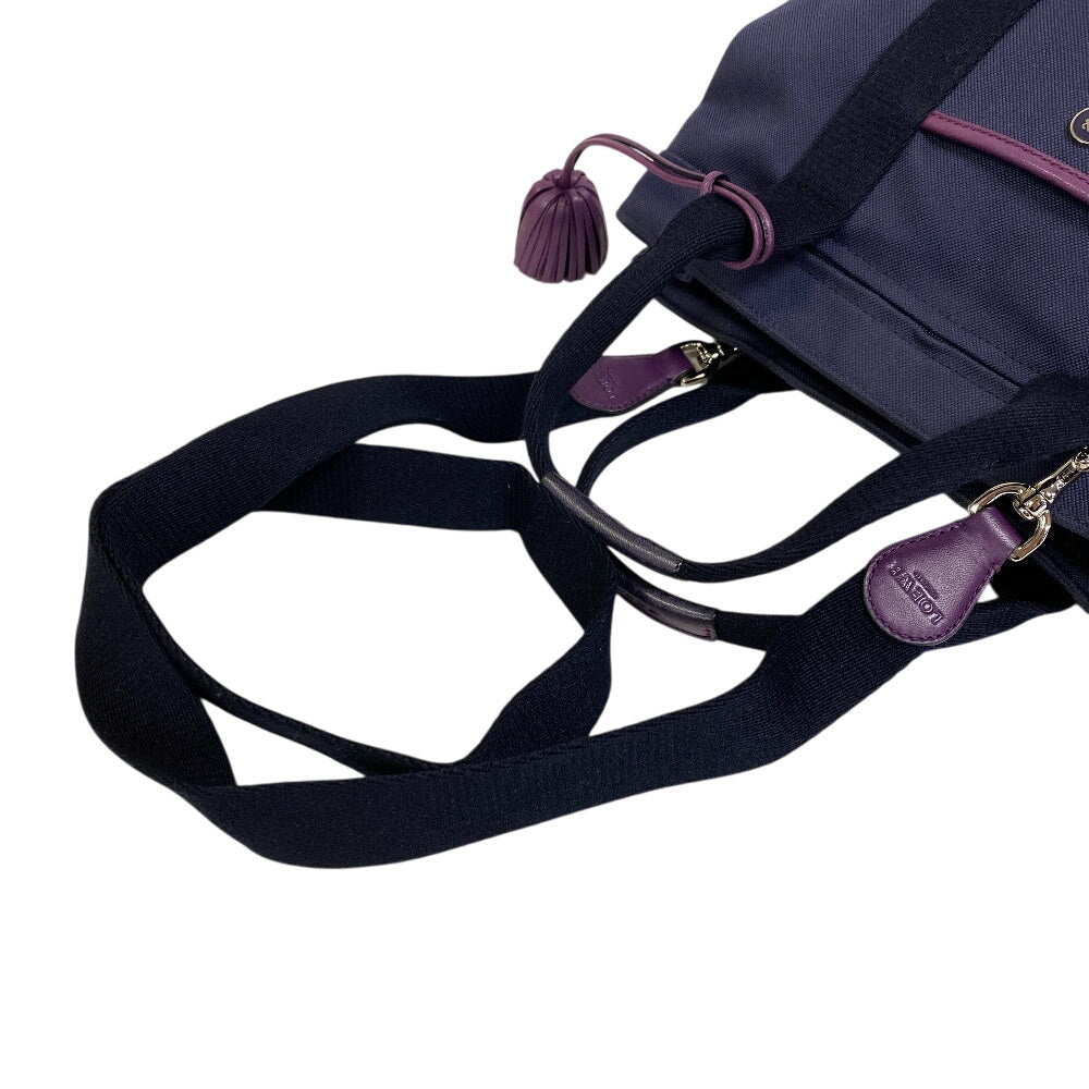 LOEWE Shoulder Bag canvas purple anagram