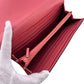 GUCCI Long Wallet Purse 388679 leather pink GG Shima Flap Ribbon