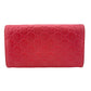 GUCCI Long Wallet Purse 388679 leather pink GG Shima Flap Ribbon