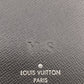 LOUIS VUITTON Long Wallet Purse leather black Taiga Portefeuille Ron