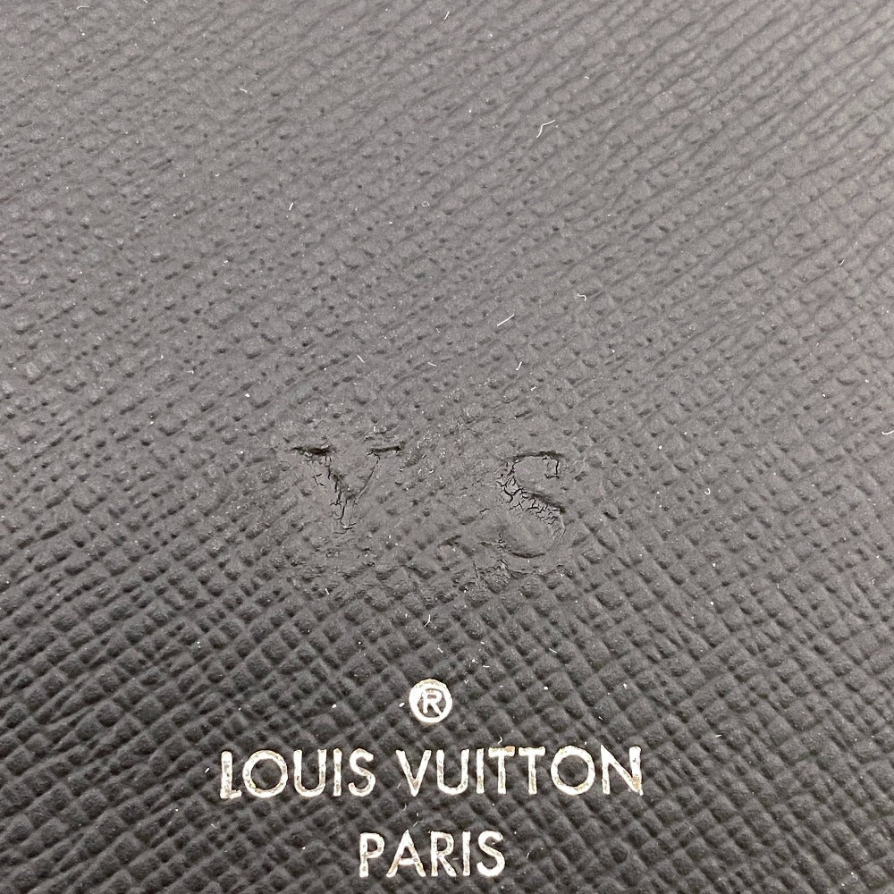 LOUIS VUITTON Long Wallet Purse leather black Taiga Portefeuille Ron