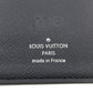 LOUIS VUITTON Long Wallet Purse leather black Taiga Portefeuille Ron