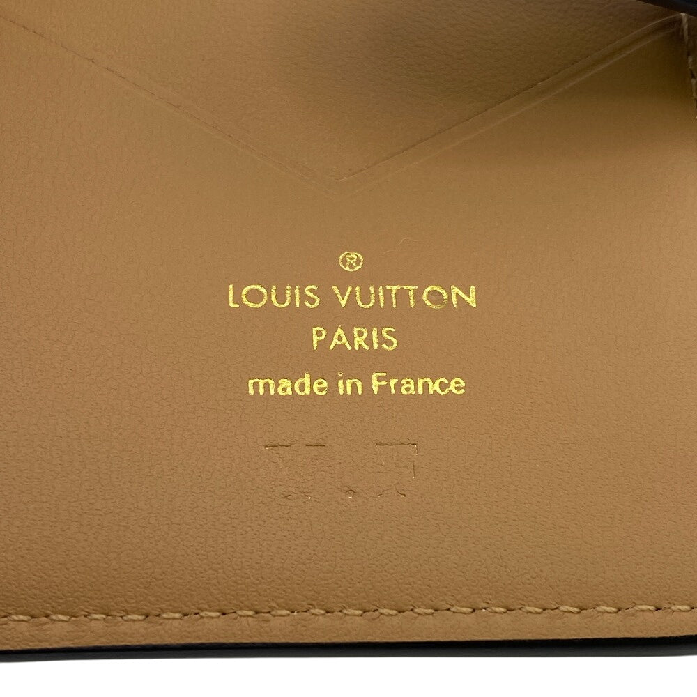 LOUIS VUITTON Bifold Wallet トリヨン Taurillon Clemence black Noir LV Vertical Wallet Compact