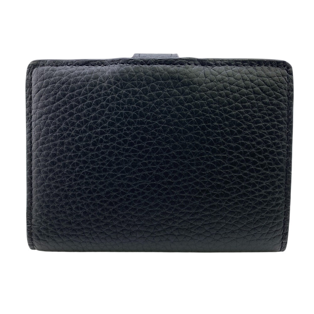 LOUIS VUITTON Bifold Wallet トリヨン Taurillon Clemence black Noir LV Vertical Wallet Compact