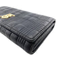 BURBERRY Long Wallet Purse leather black TB Roller
