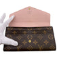LOUIS VUITTON Long Wallet Purse M62235 Monogram Brown Portefeuille Sara