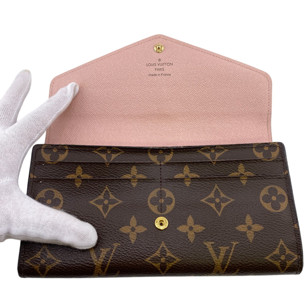 LOUIS VUITTON Long Wallet Purse M62235 Monogram Brown Portefeuille Sara