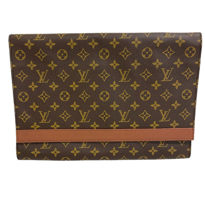 LOUIS VUITTON Clutch bag M51801 leather Brown Monogram Porto envelope