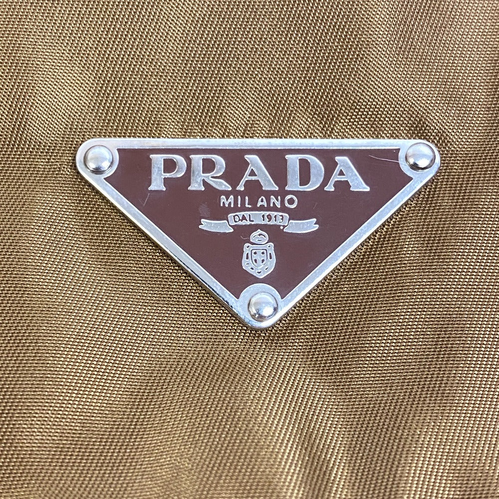 PRADA Shoulder Bag BT1738 Nylon Brown Triangular plate PRADA Vera Line Nylon Messenger Bag