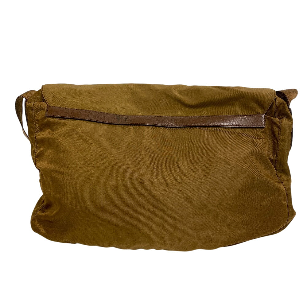 PRADA Shoulder Bag BT1738 Nylon Brown Triangular plate PRADA Vera Line Nylon Messenger Bag
