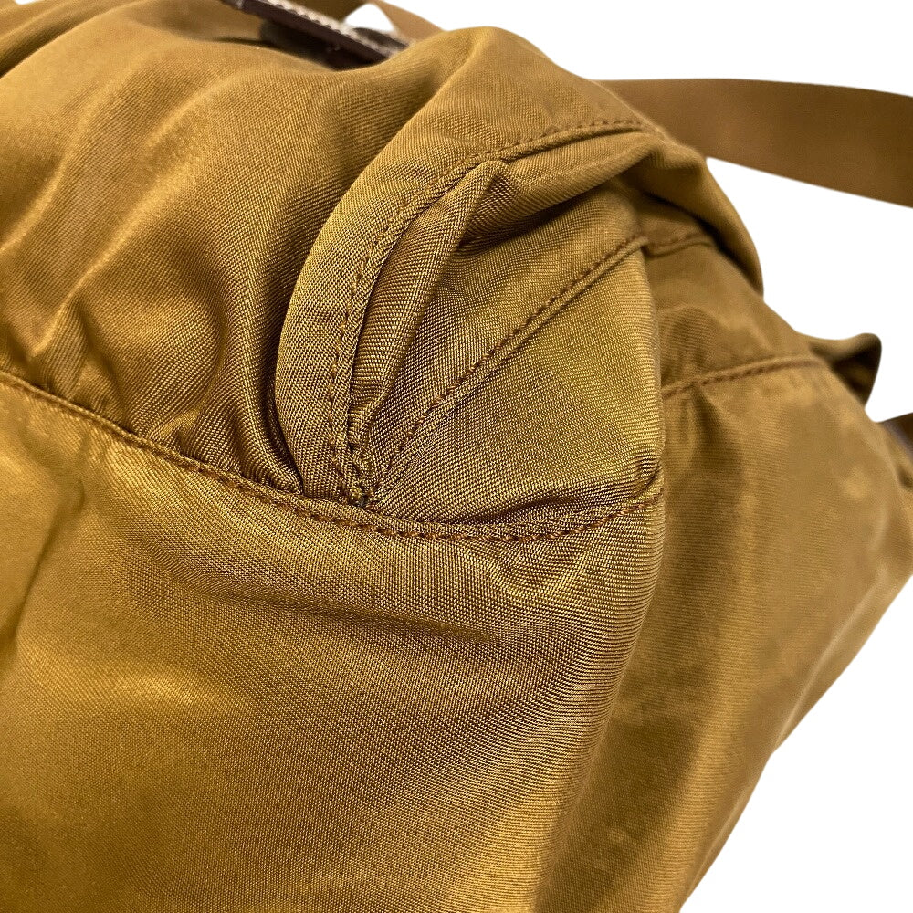 PRADA Shoulder Bag BT1738 Nylon Brown Triangular plate PRADA Vera Line Nylon Messenger Bag