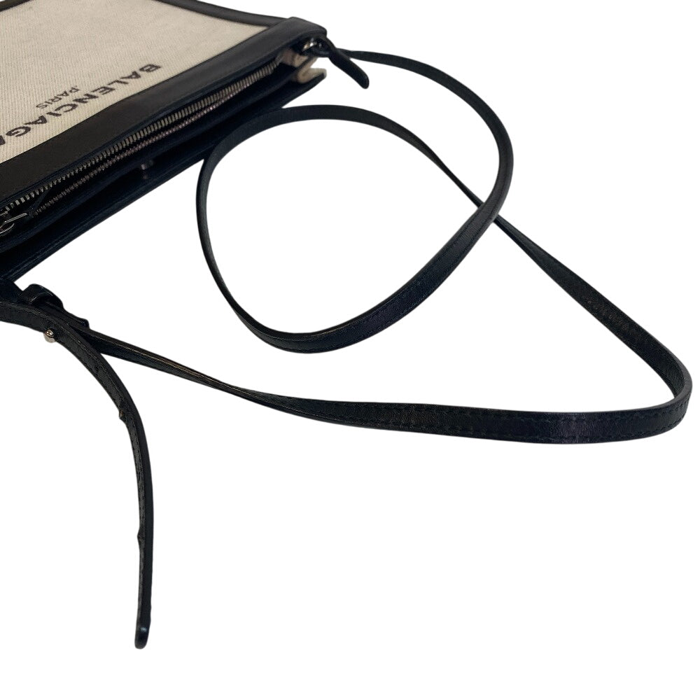 BALENCIAGA Shoulder Bag 339937 Canvas, Leather beige