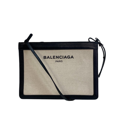 BALENCIAGA Shoulder Bag 339937 Canvas, Leather beige